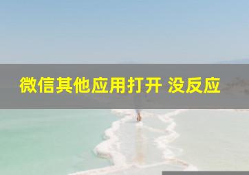 微信其他应用打开 没反应